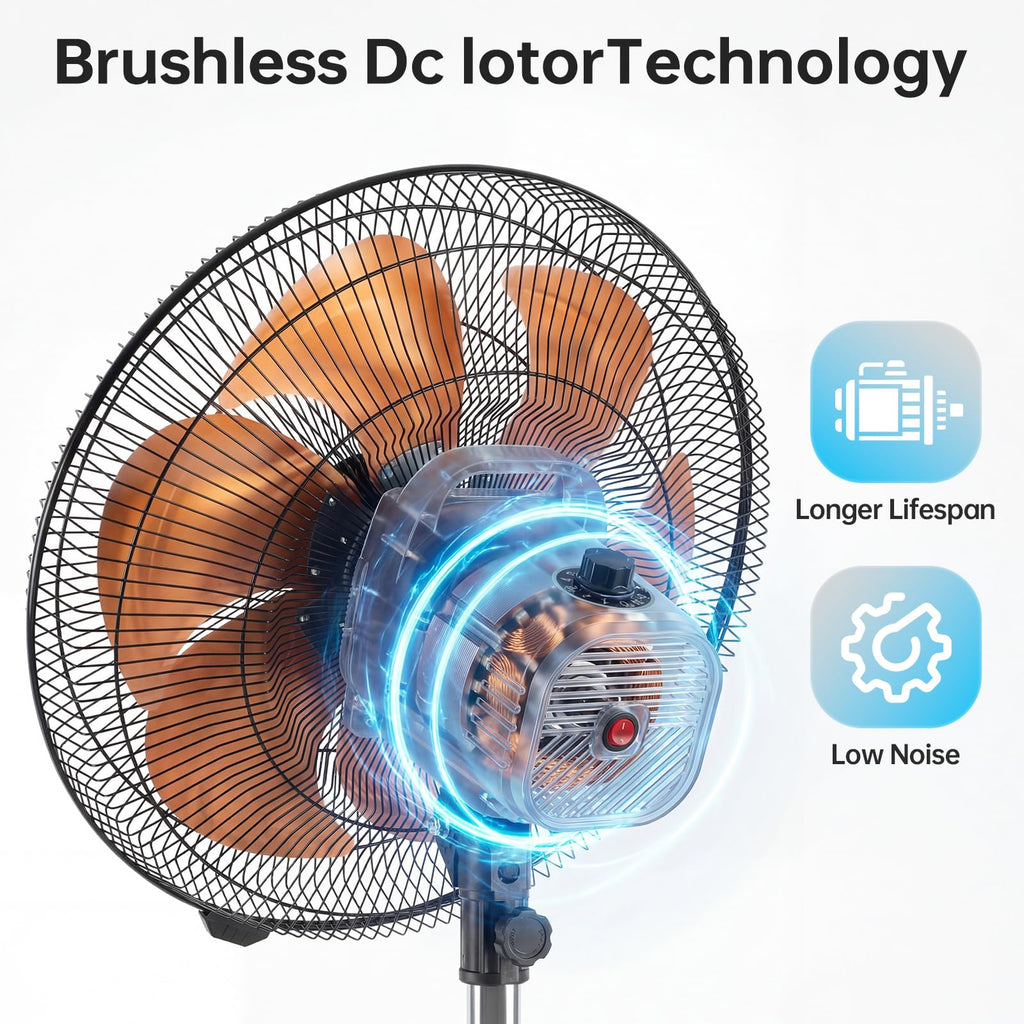 18 Inch Oscillating Metal Stand Fan D827950