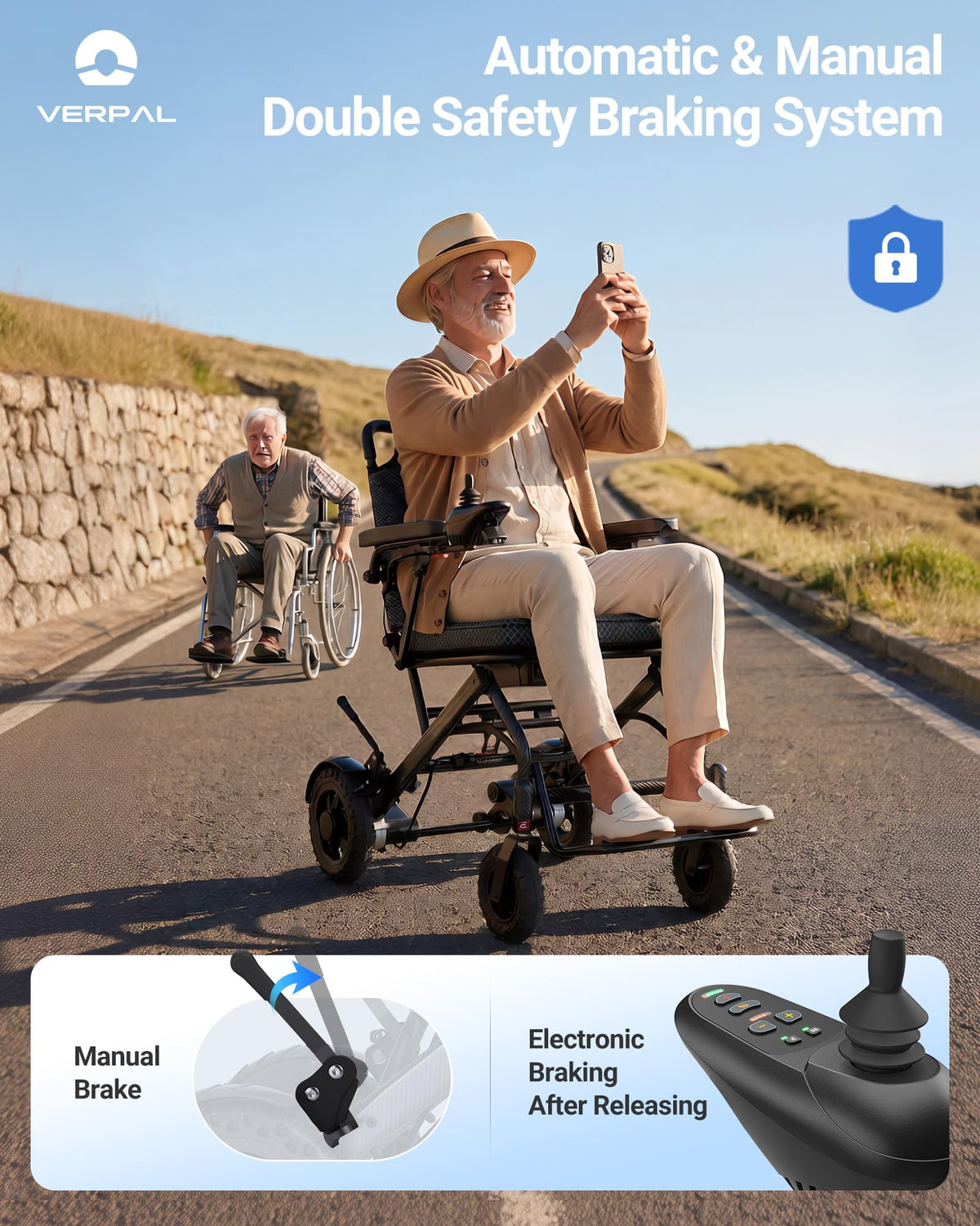 32lbs Foldable Electric Wheelchair 360W Dual Motor 220 lbs Capacity K92647