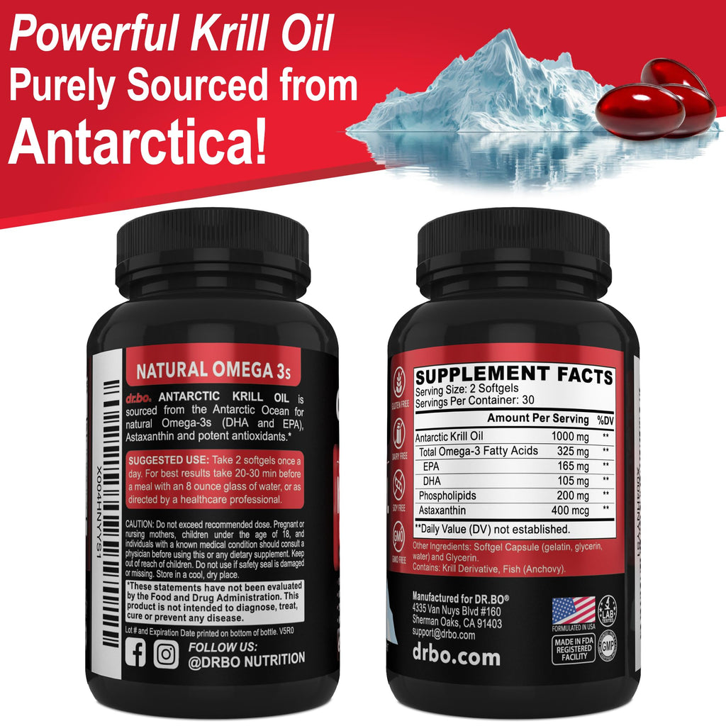 Krill Oil Omega 3 500mg 60 Softgels Y215821
