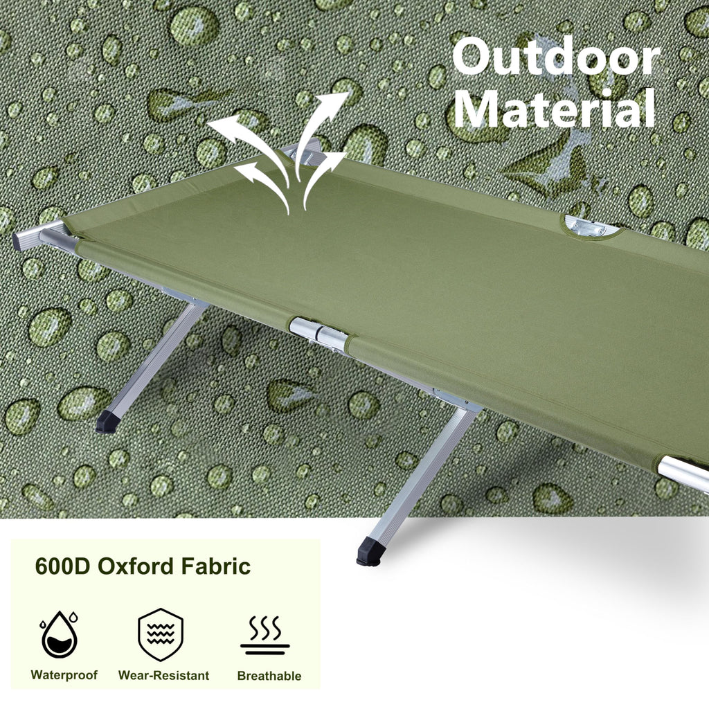 25" Wide Folding Camping Cot with Carry Bag I510