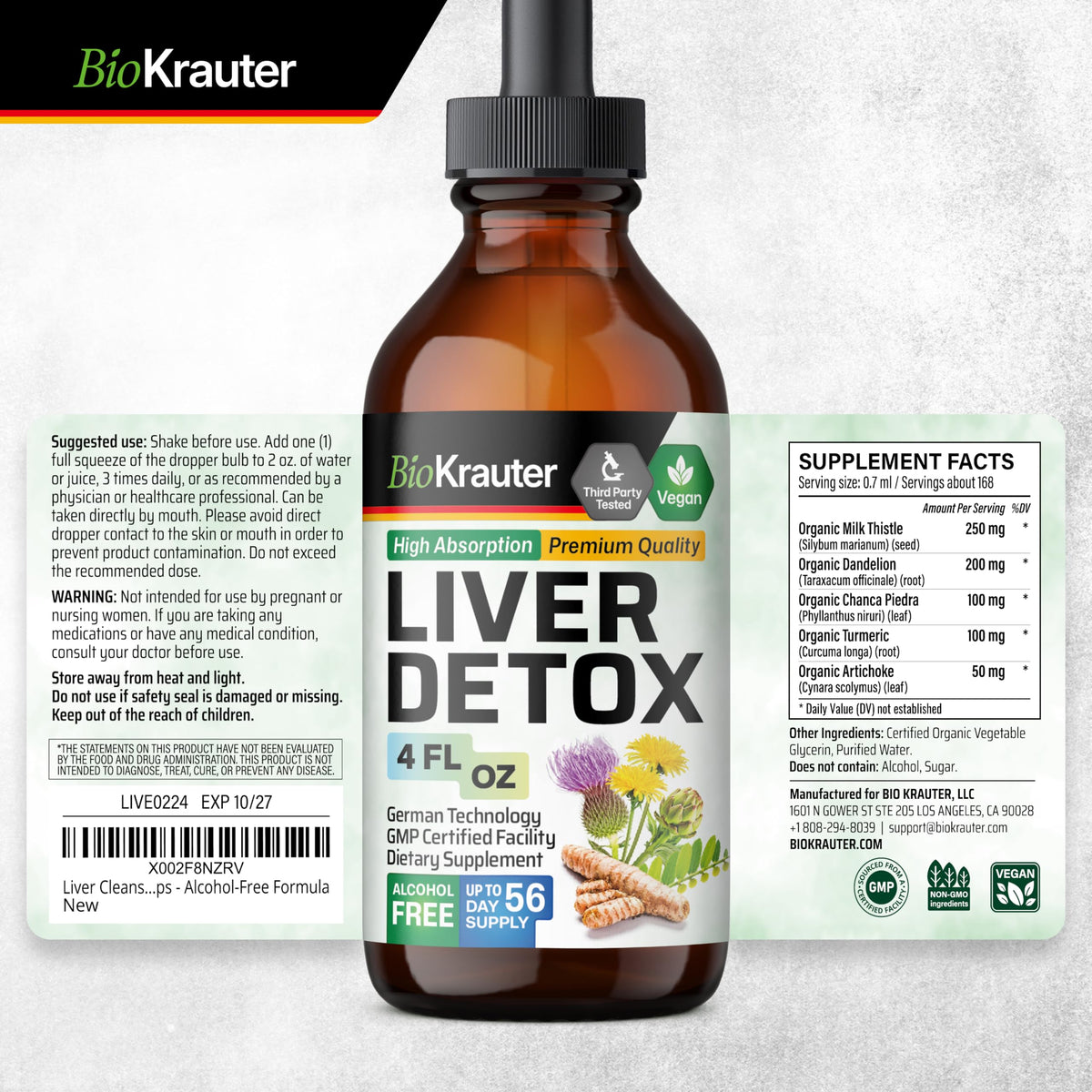Liver Support 60 Gummies & Liver Detox Tincture 4 Fl. Oz. S22592