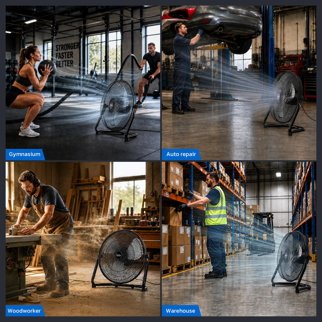20 Inch 3-Speed High Velocity Metal Industrial Floor Fan A22953